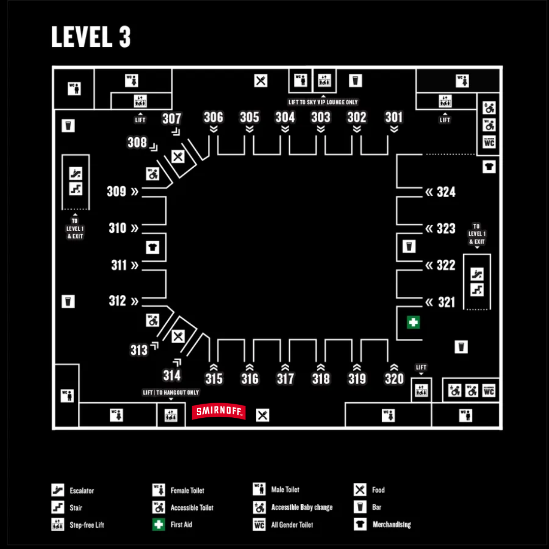 Map of Level 3, with smirnoff activation outside Block 315